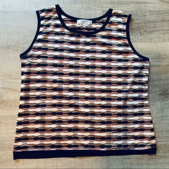 KASPER Separates Multicolor Sleeveless Sweater Knit Top 1X - Picture 1 of 16